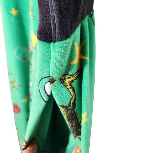 Dr Seuss The Grinch Pajamas Jumpsuit Bib Romper Overalls Pants Women Size XL - Picture 4 of 5